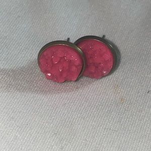 Hypoallergenic druzy earrings